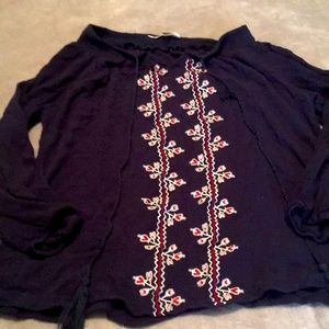 Tantrum ladies blouse with embroidered front . PL